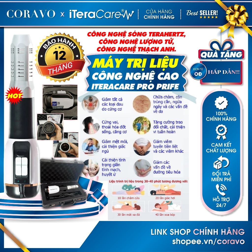 Máy Trị liệu, Chăm Sóc Sức Khỏe 3 IN 1 công nghệ cao ITERACARE PRO PRIFE – Coravo