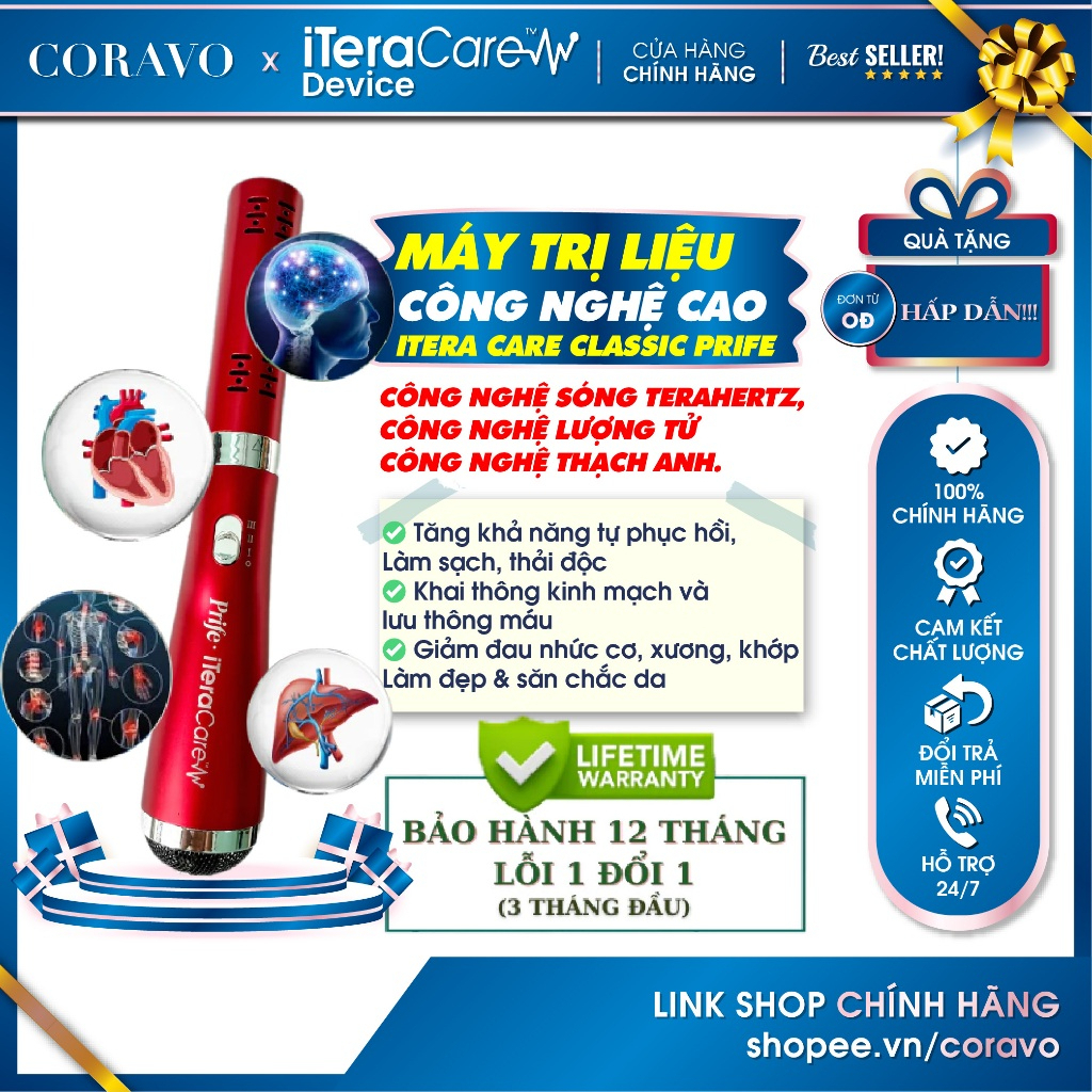Máy Trị liệu, Chăm Sóc Sức Khỏe 3 IN 1 công nghệ cao ITERACARE CLASSIC PRIFE – Coravo